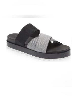 Sorel Roaming Sport Women’s Crossband Black & White Platform Sandal Size 9 NWT